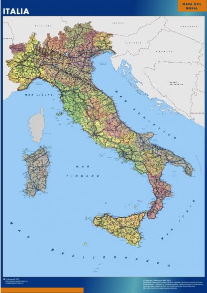 Italië wandkaarten