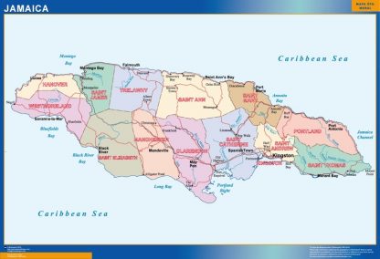 Jamaica wandkaarten