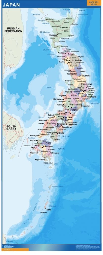 Japan wandkaarten