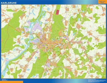 Karlsruhe wandkaarten Duitsland