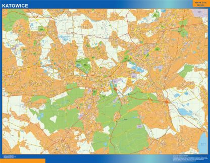 Katowice wandkaarten Polen
