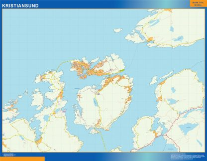 Kristiansund wandkaarten in Norway