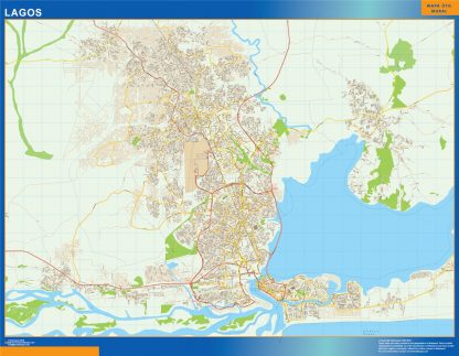Lagos wandkaarten Nigeria