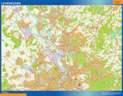 Leverkusen wandkaarten Duitsland