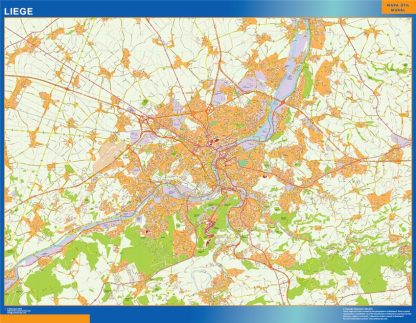 Liège wandkaarten België