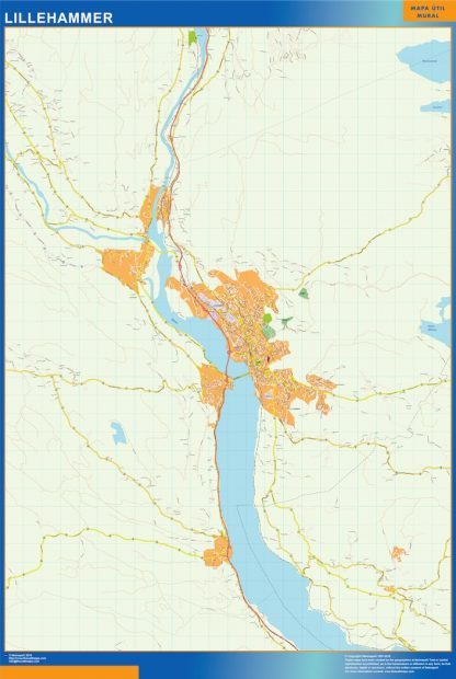 Lillehammer wandkaarten in Norway