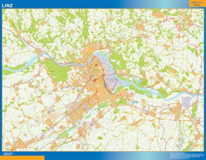 Linz wandkaarten Oostenrijk