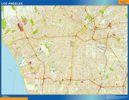 Los Angeles wandkaarten