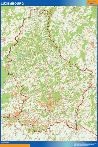 Luxembourg wandkaarten