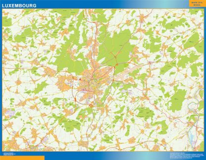 Luxembourg wandkaarten