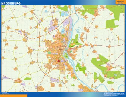 Magdeburg wandkaarten Duitsland