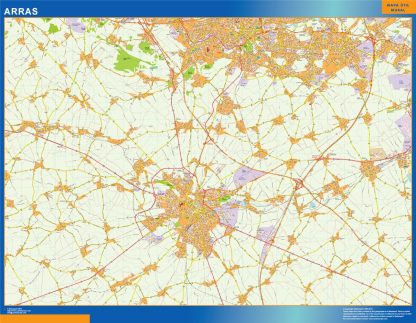 wandkaarten Arras Frankrijk