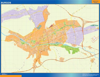 wandkaarten Burgos Spanje