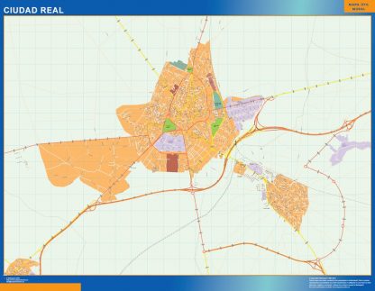 wandkaarten Ciudad Real Spanje