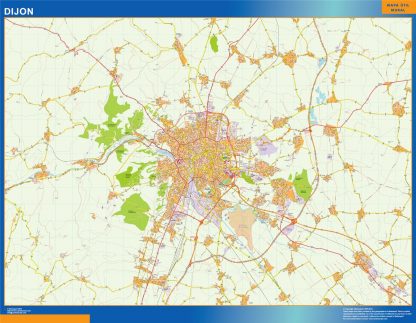 wandkaarten Dijon Frankrijk