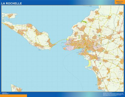 wandkaarten La Rochelle Frankrijk