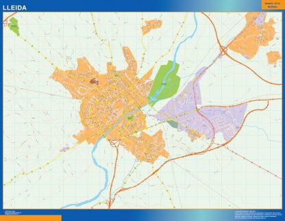 wandkaarten Lleida Spanje