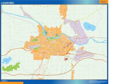 wandkaarten Logrono Spanje