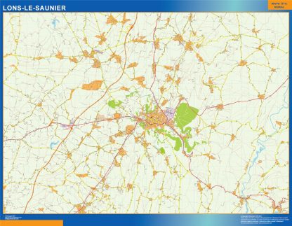 wandkaarten Lons Le Saunier Frankrijk