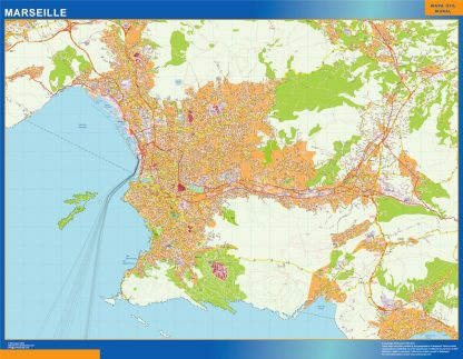 wandkaarten Marseille Frankrijk