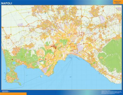 wandkaarten Napoli city Italië