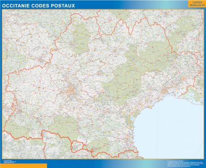 wandkaarten OccitanIe zip codes