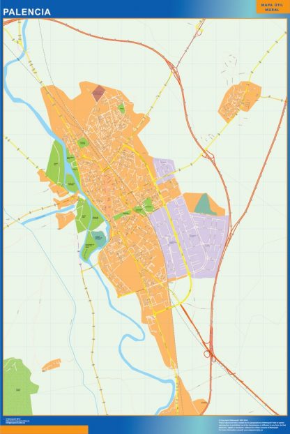 wandkaarten Palencia Spanje