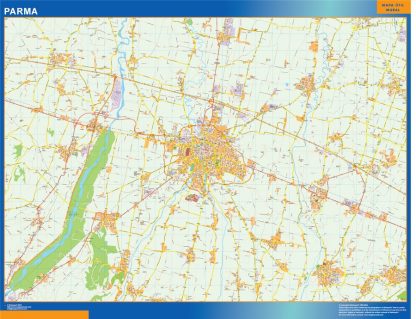 wandkaarten Parma city Italië