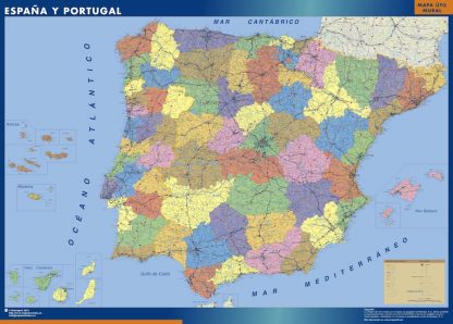 wandkaarten Spanje Provincial