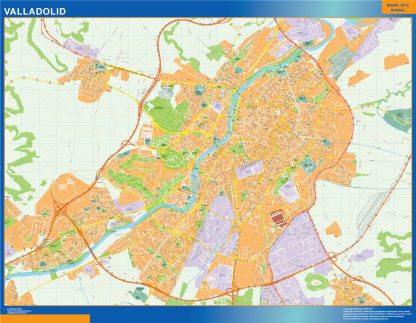 wandkaarten Valladolid Spanje