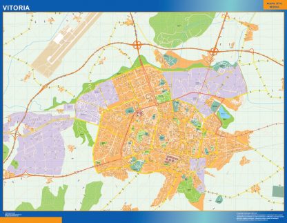 wandkaarten Vitoria Spanje