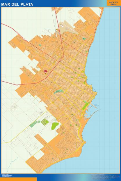 Mar del Plata wandkaarten Argentinië