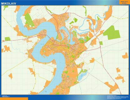 Mikolaiv wandkaarten Oekraïne