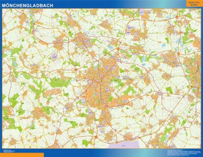 Monchengladbach wandkaarten Duitsland
