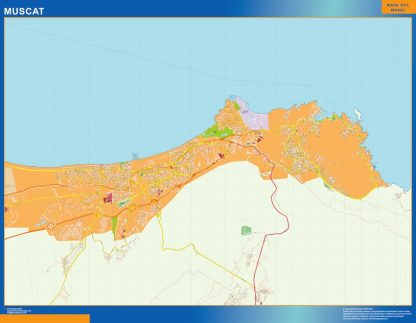 Muscat gelamineerd wandkaarten