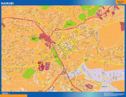 Nairobi wandkaarten