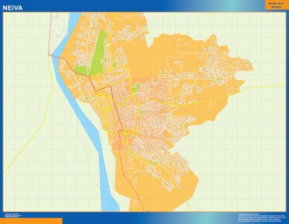 Neiva wandkaarten Colombia