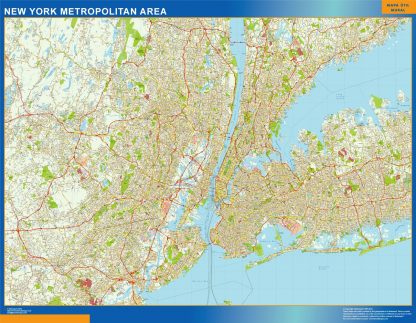 New York Agglomeration wandkaarten