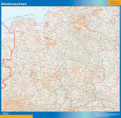 Niedersachsen wandkaarten