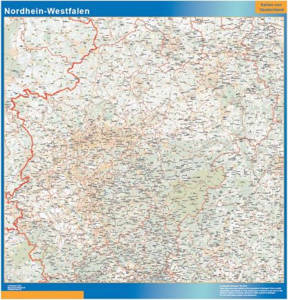 Nordrhein-Westfalen wandkaarten