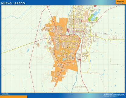 Nuevo Laredo wandkaarten Mexico