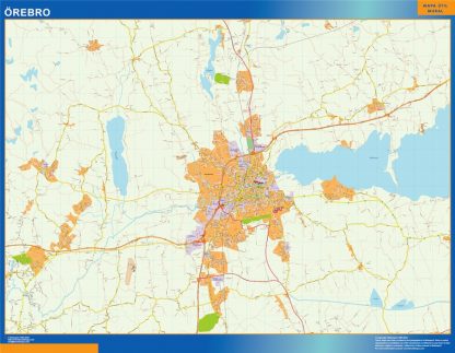 Orebro wandkaarten in Sweden