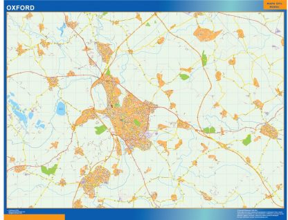 Oxford gelamineerd wandkaarten