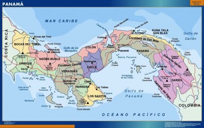 Panama wandkaarten