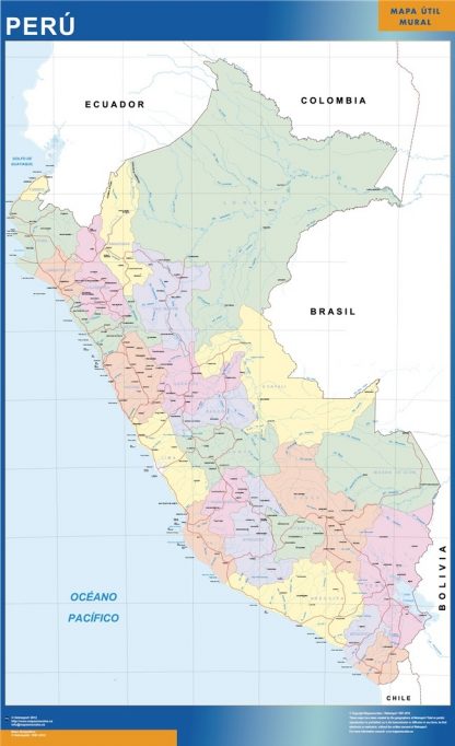 Peru wandkaarten