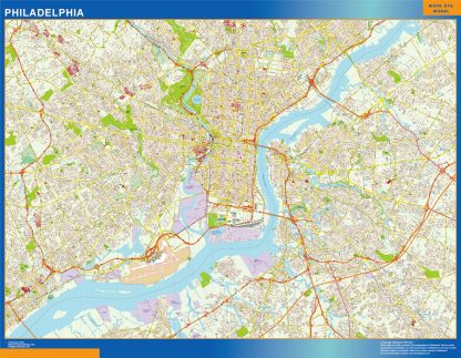 Philadelphie wandkaarten