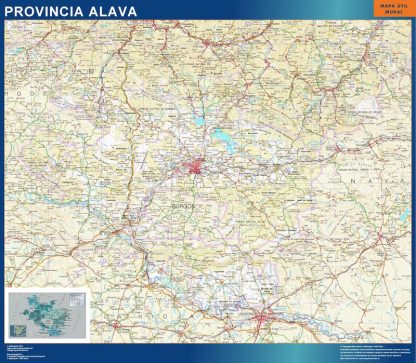 Provincie Alava wandkaarten Spanje