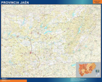 Provincie Jaen wandkaarten Spanje
