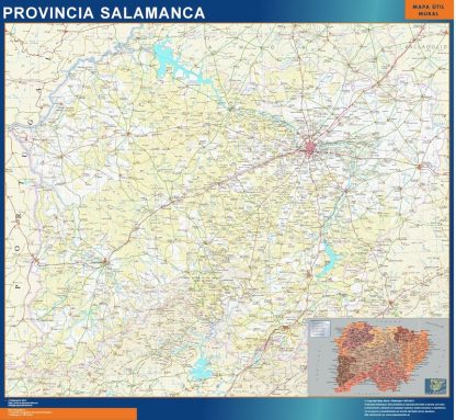Provincie Salamanca wandkaarten Spanje