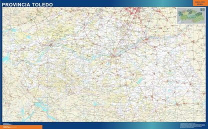 Provincie Toledo wandkaarten Spanje